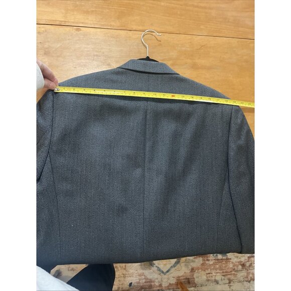 Michael Kors Jacket Mens 42L Gray Herringbone Two Button Blazer Suit Coat Career - Picture 9 of 13